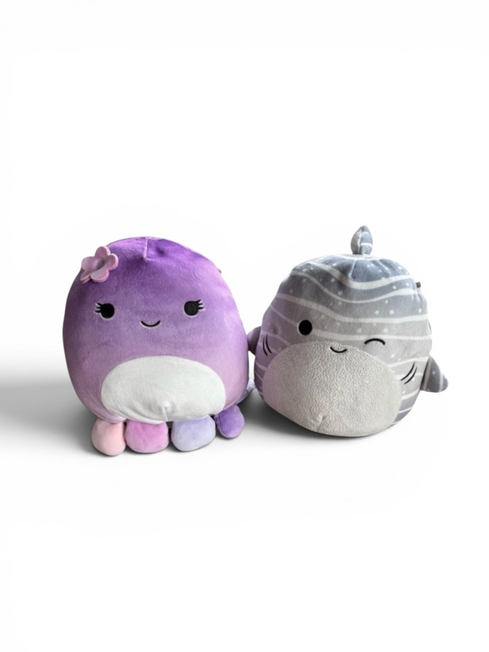 Squishmallows Beula Octopus & Sachie Shark Bundle 10” Plush Pair